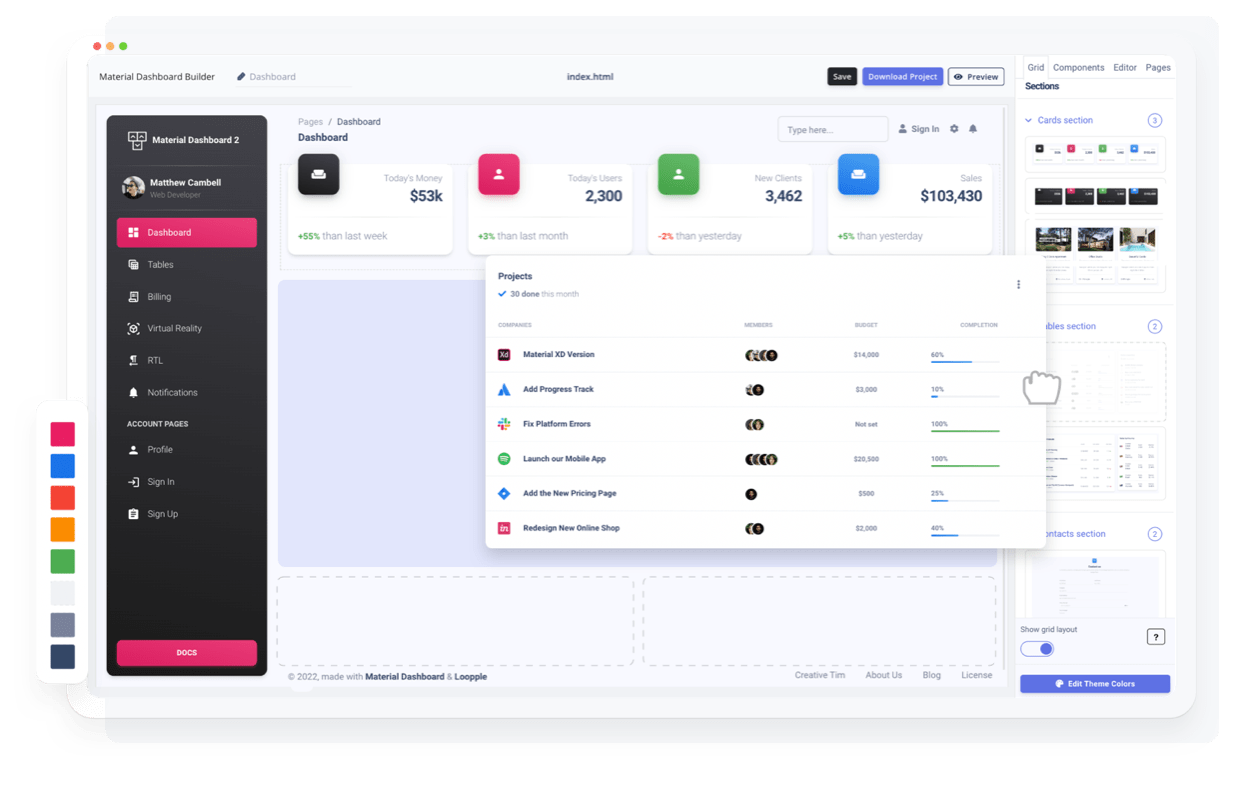 Store Builder - Aperçu